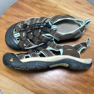 Keen Newport H2 Women’s Brown Turquoise Fisherman Outdoorsman Sandals 8.5